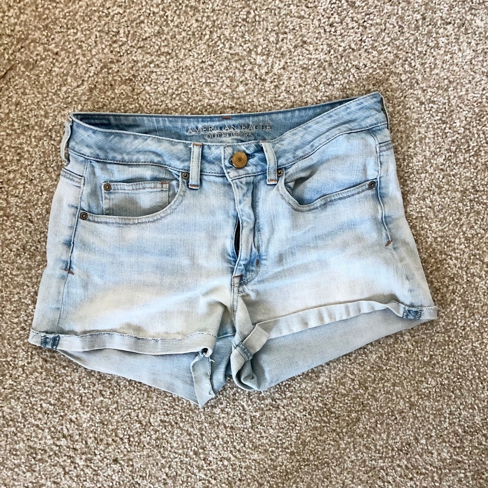 Light Wash Jean Shorts